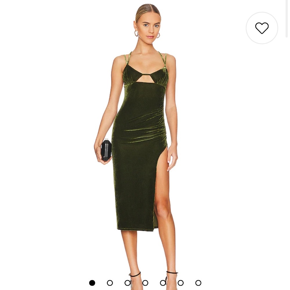 Lovers and Friends - Hart Midi Dress in Dark Olive
